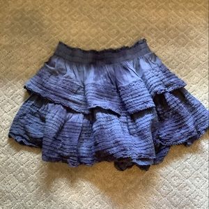 aerie rock and ruffle skirt l size s l tie dye blue l